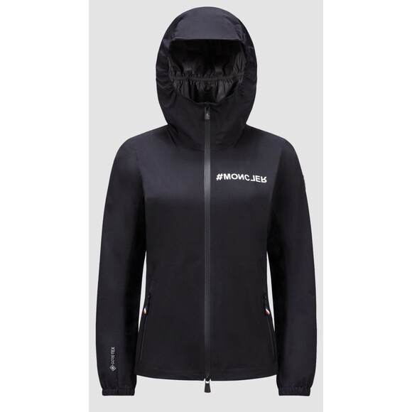 Moncler Grenoble Valles Jacket Women’s Size 2 US 6 Black GORE-TEX Hooded NWT - Picture 2 of 11